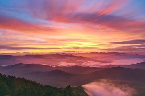 Sunrise view from Mt Sterling fire tower